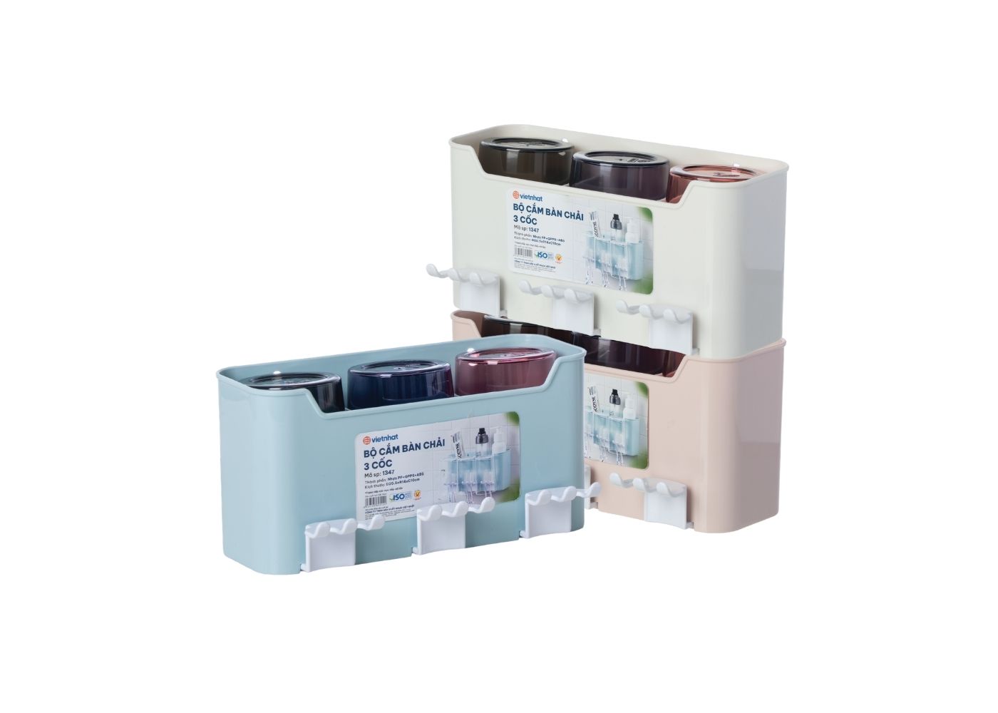 Bộ cắm bàn chải 3 cốc Việt Nhật 1347